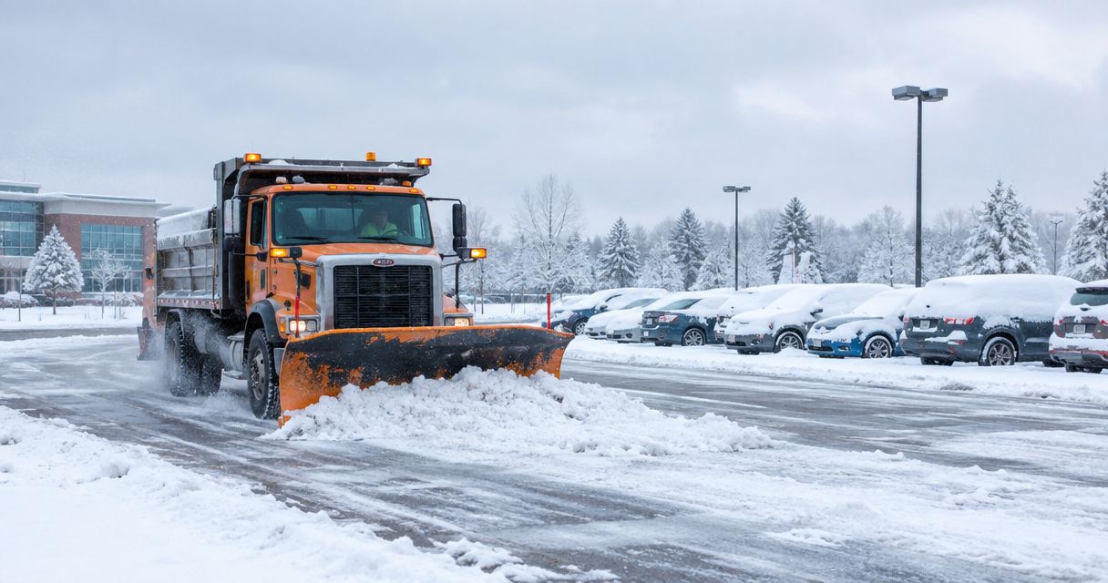 How long does it take to clear a parking lot after a snowstorm?