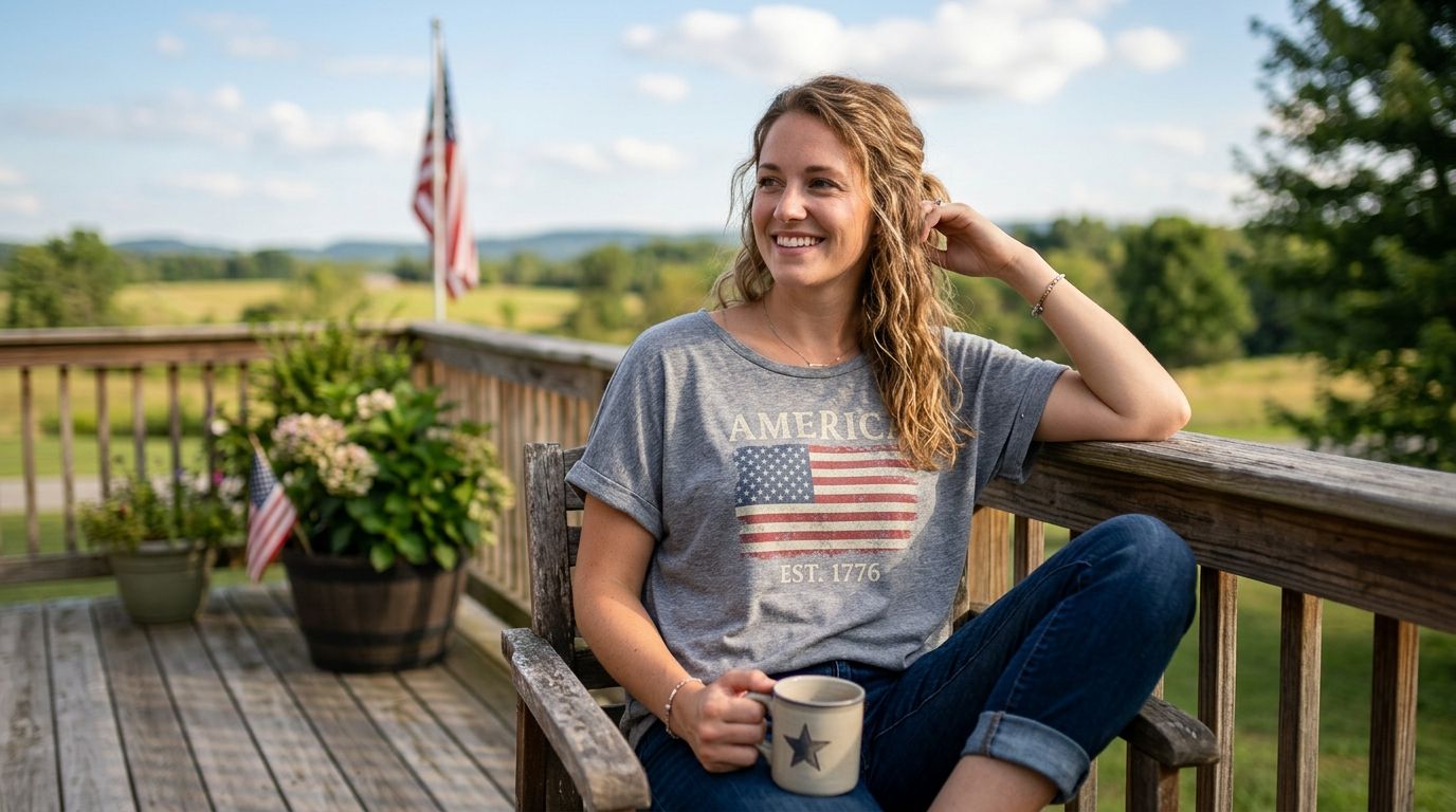Best patriotic slouchy tees for a relaxed fit
