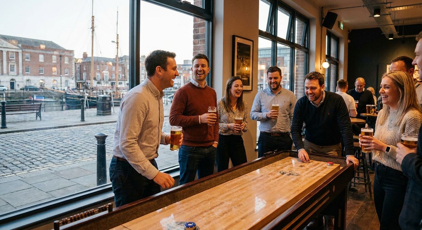 Shuffleboard nights for office teams in Southampton