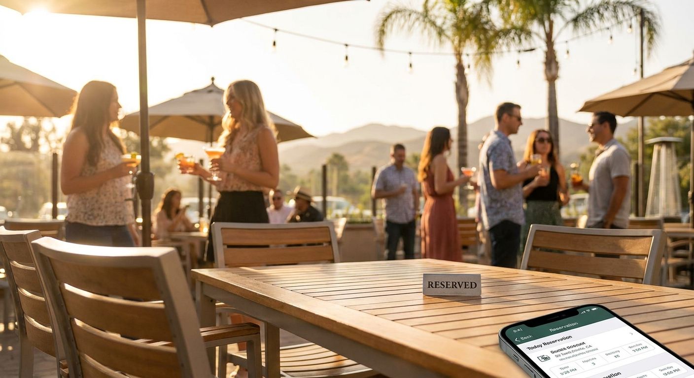 How to reserve a table for happy hour in Santa Clarita