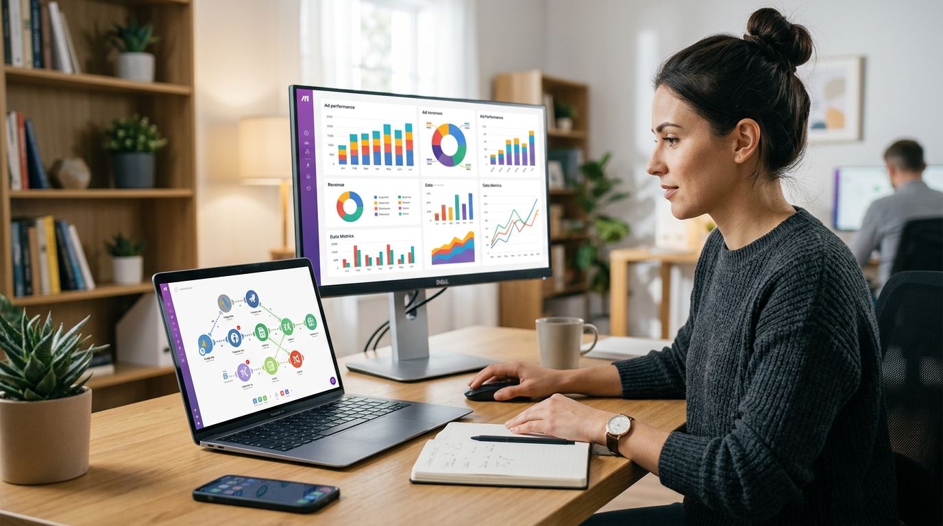 How to connect a Make.com workflow to automate ad revenue reporting