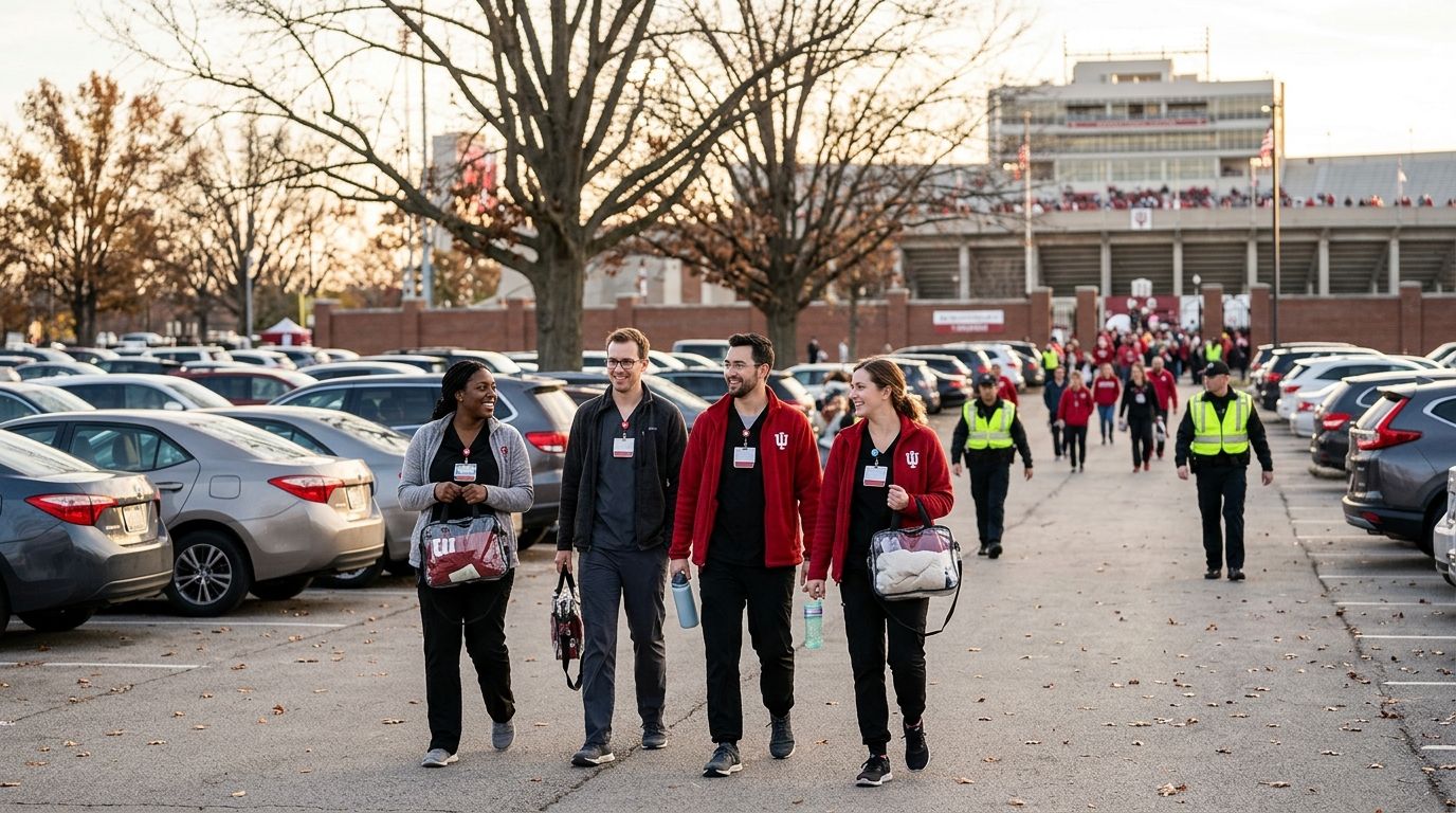 Parking for healthcare workers at IU football: complete 2026 guide