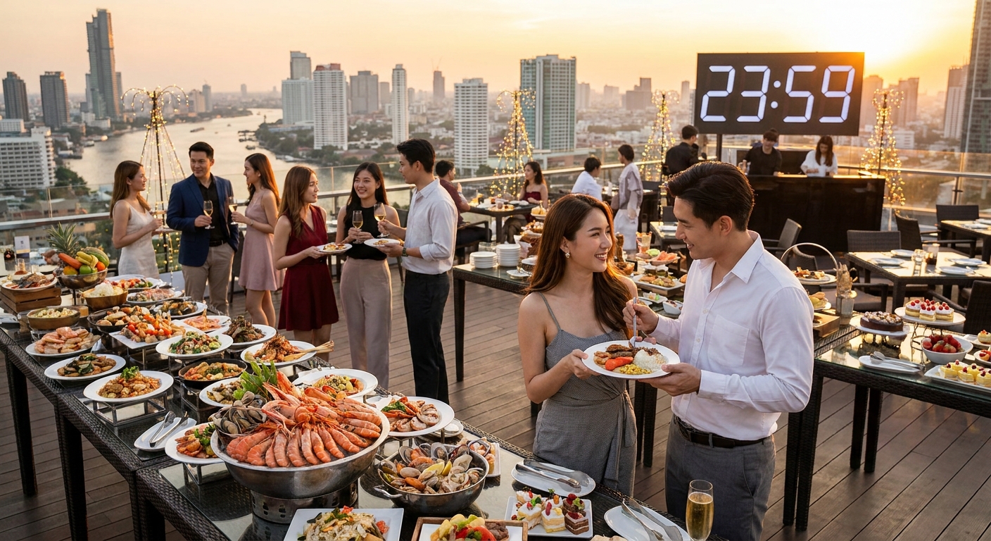 Best countdown New Year buffet dinner Bangkok