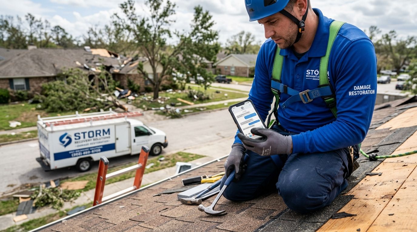 Business SMS service for storm damage restoration companies
