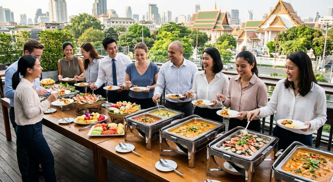 Buffet for work team lunch Bangkok