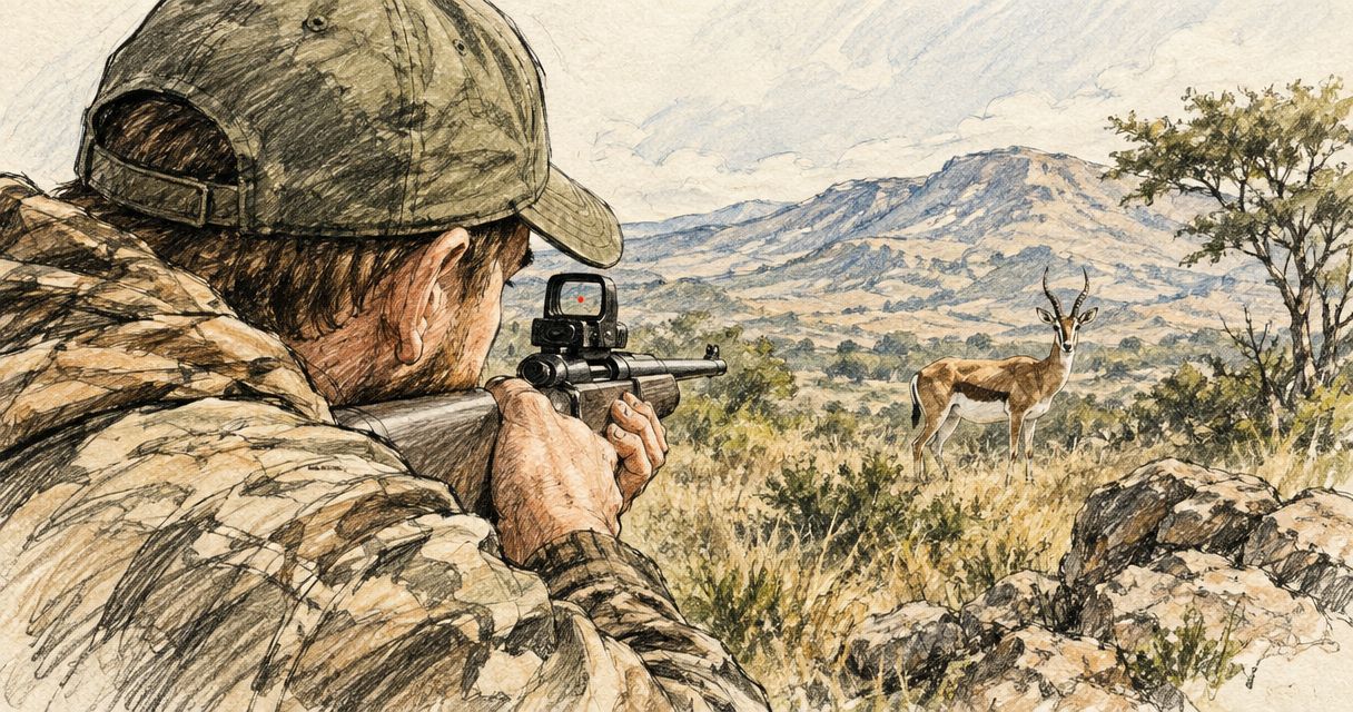Is it legal to hunt with a red dot sight in South Africa?