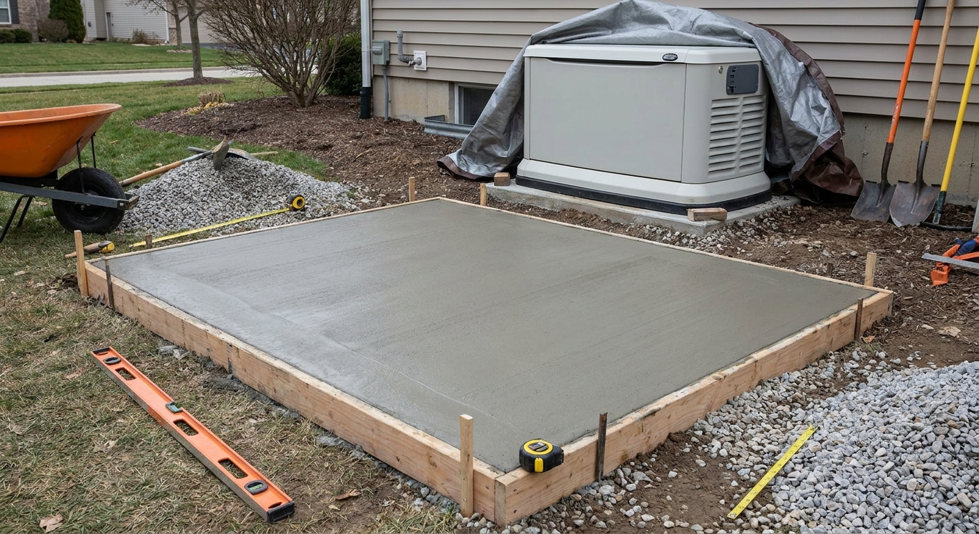 How to prepare a generator installation site and concrete pad