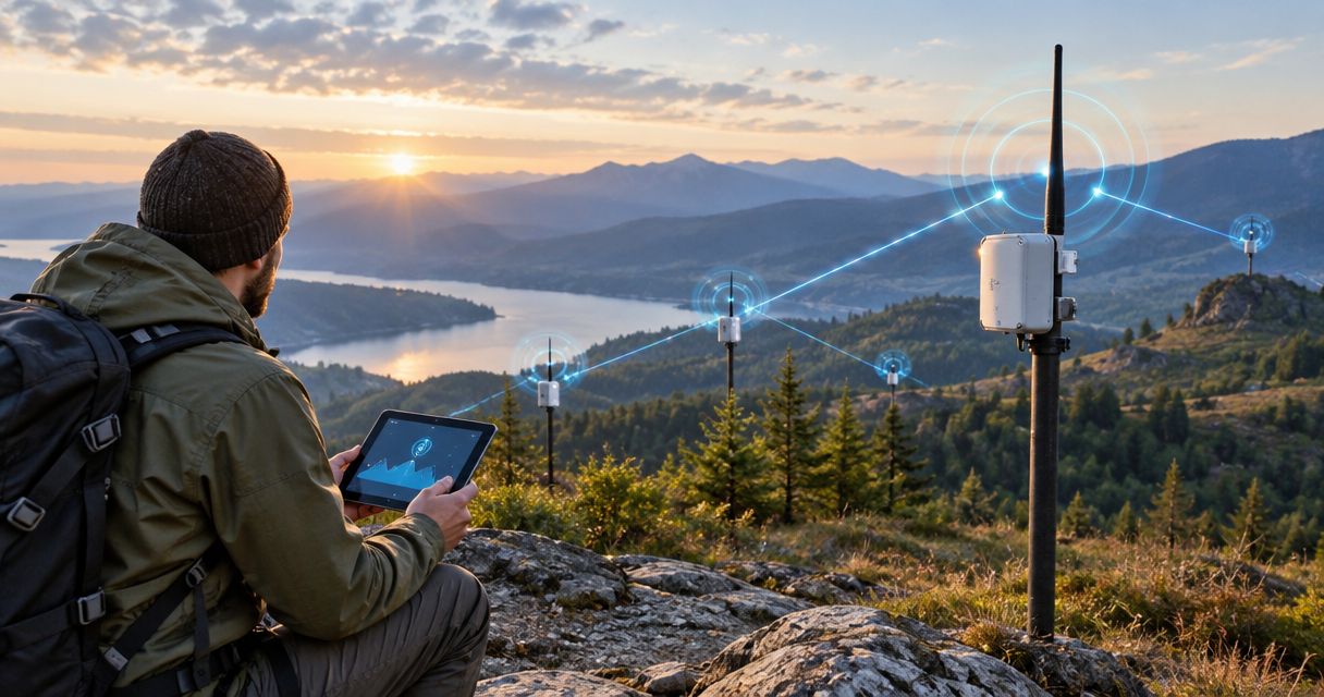 How far can a LoRa mesh network signal reach?