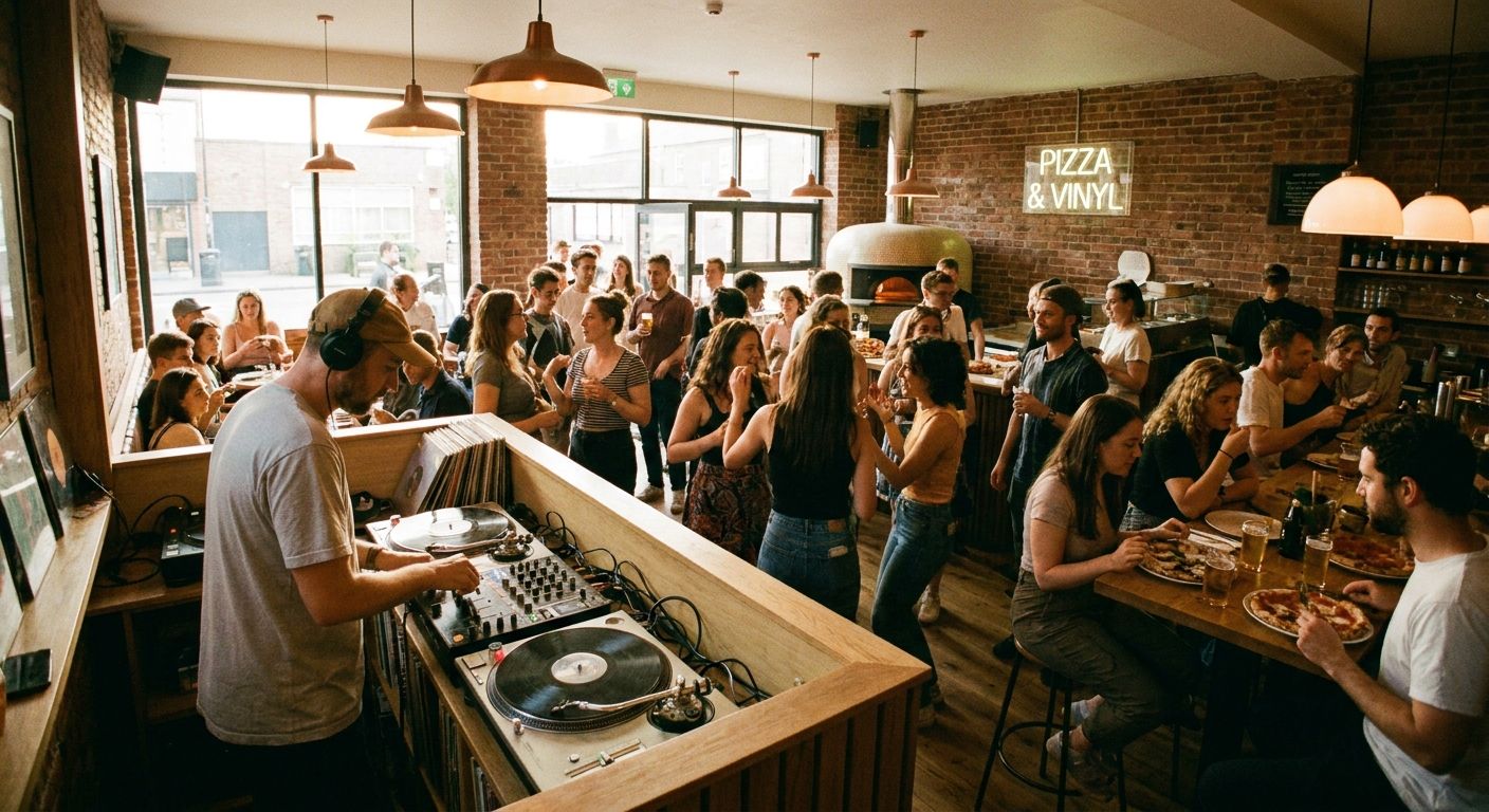 Pizza lounge for Friday night DJ sets