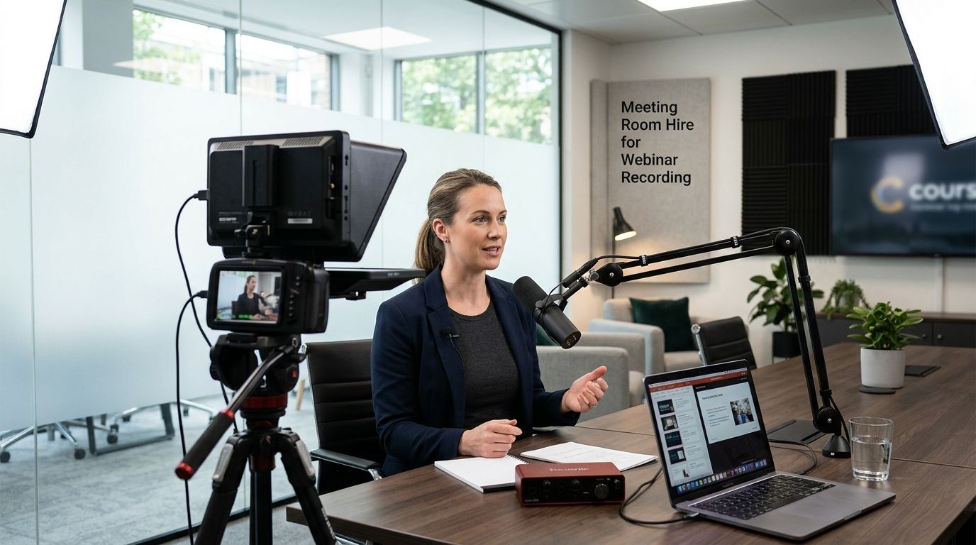 Meeting room hire for recording webinars and online courses