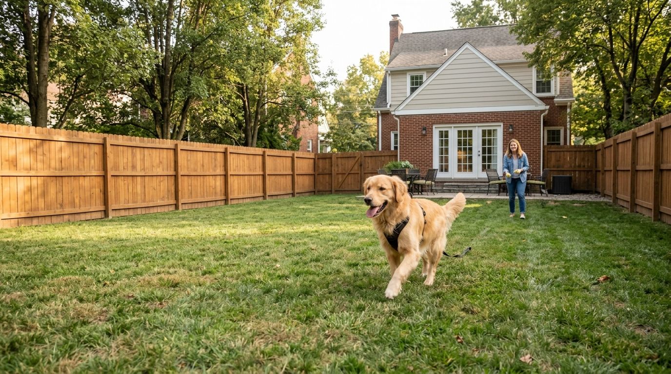 Homes for sale in Cincinnati with fenced yards for large dogs