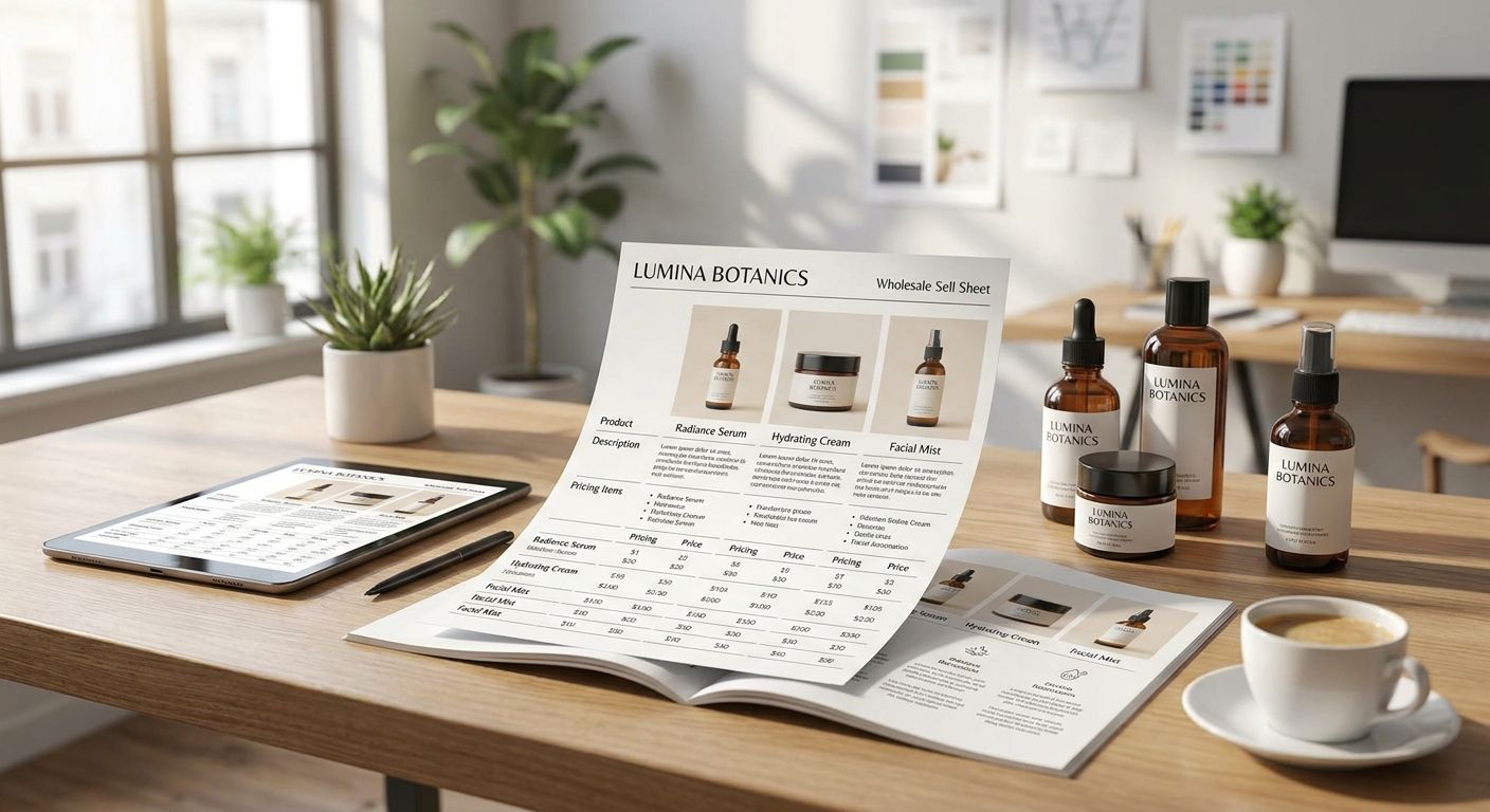 How to build a wholesale sell sheet for a beauty brand