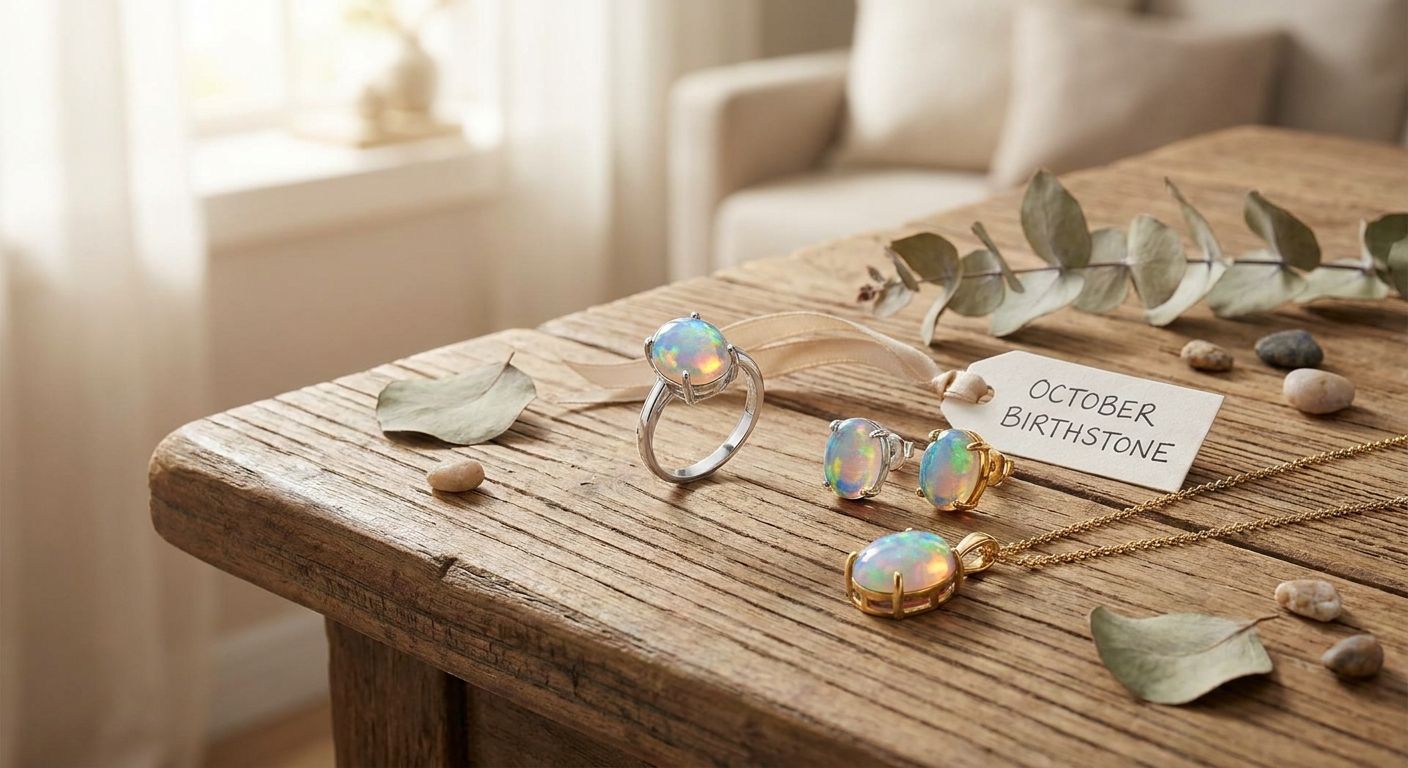 Opal jewelry for birthstone gift buyers