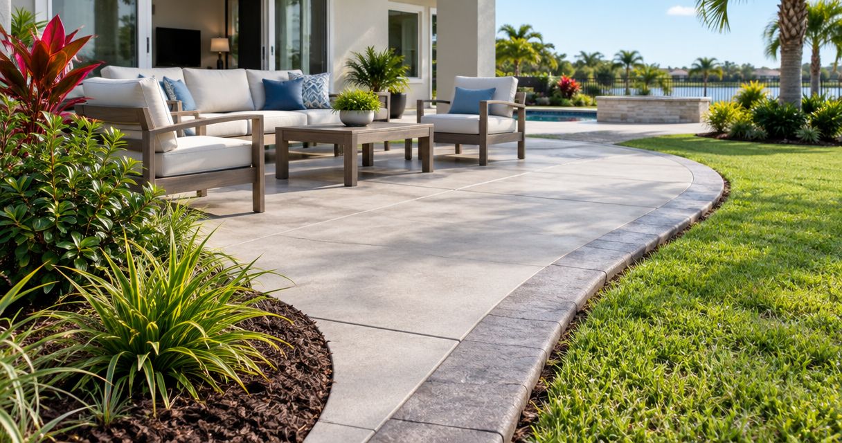 Best concrete patio edging options for Florida backyards 2026