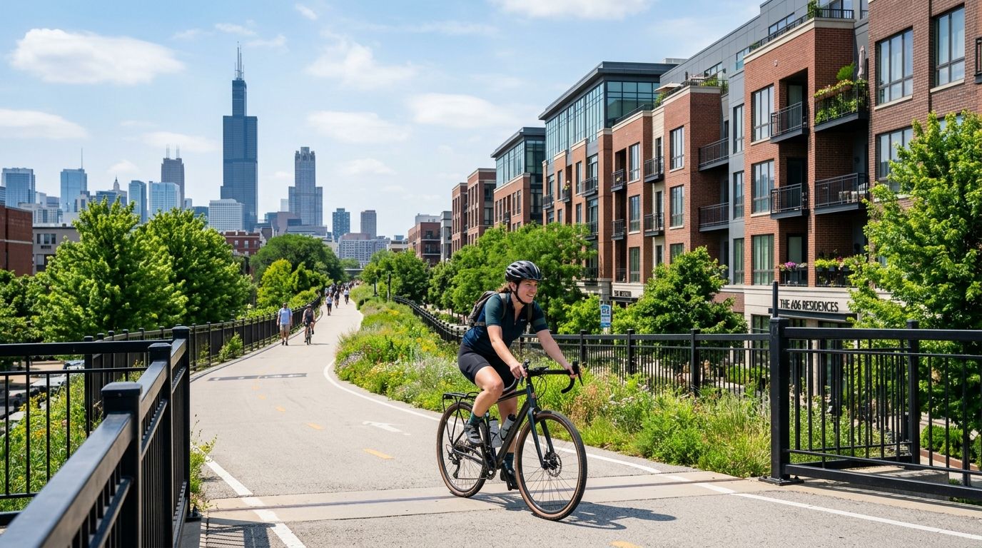 Apartments near the 606 trail for Chicago cyclists