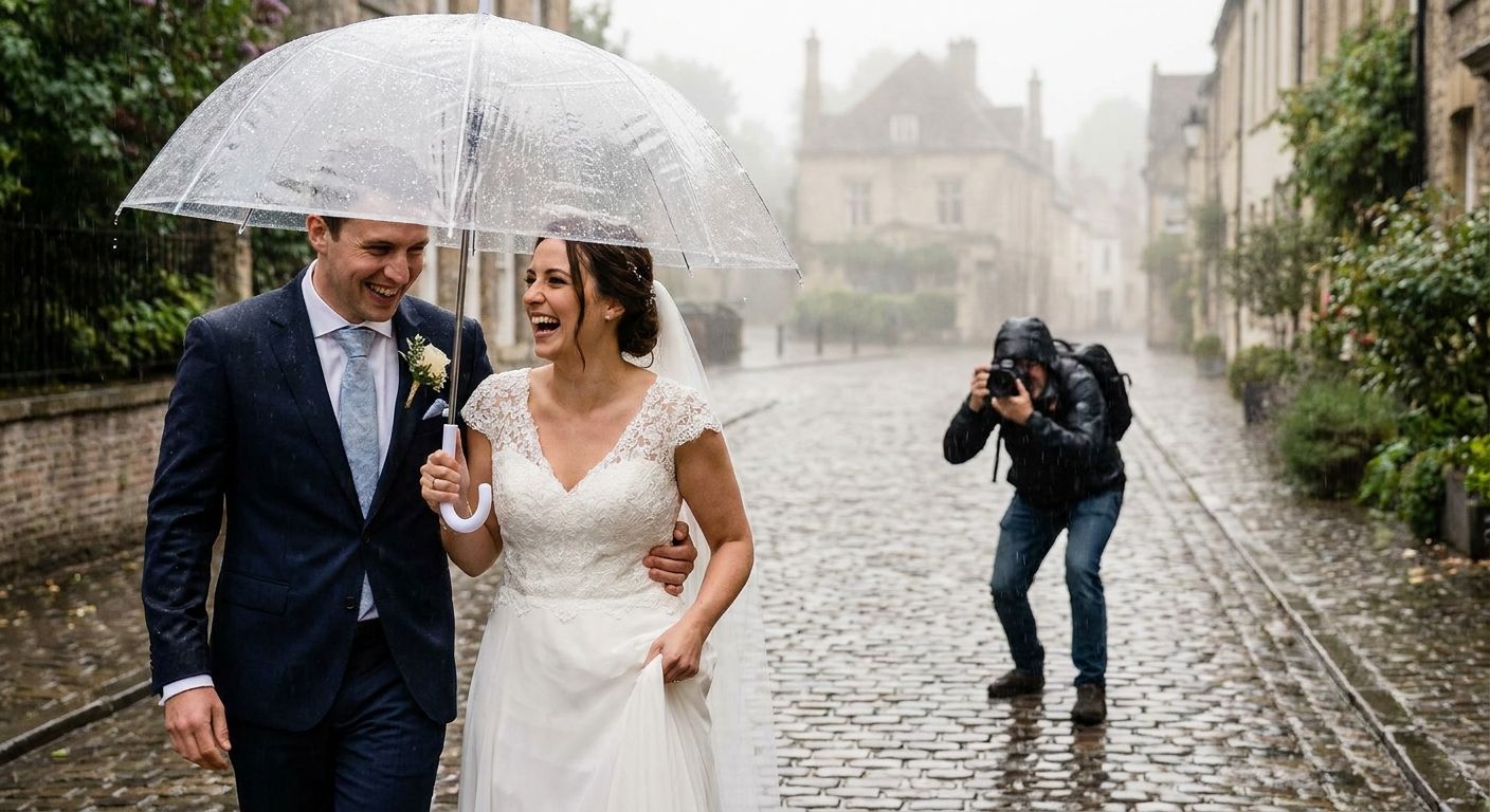 How to plan a rainy day wedding shoot