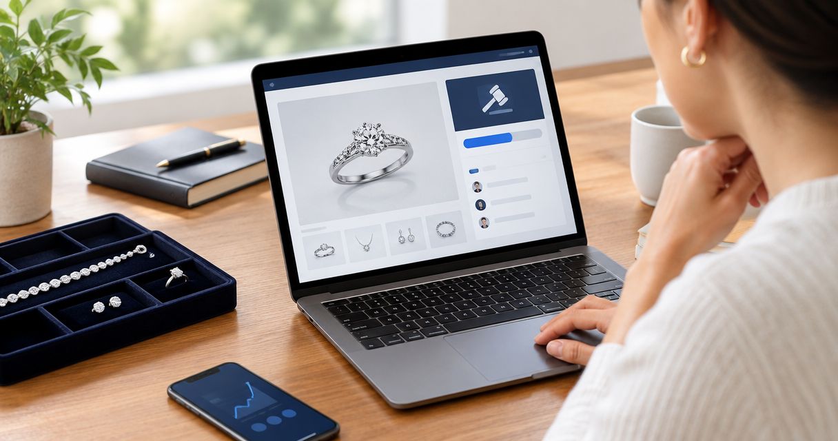 How long does a typical online jewelry auction last?
