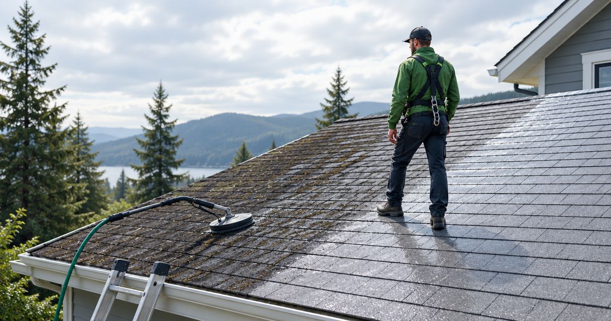 How long should you wait to walk on a roof after cleaning?