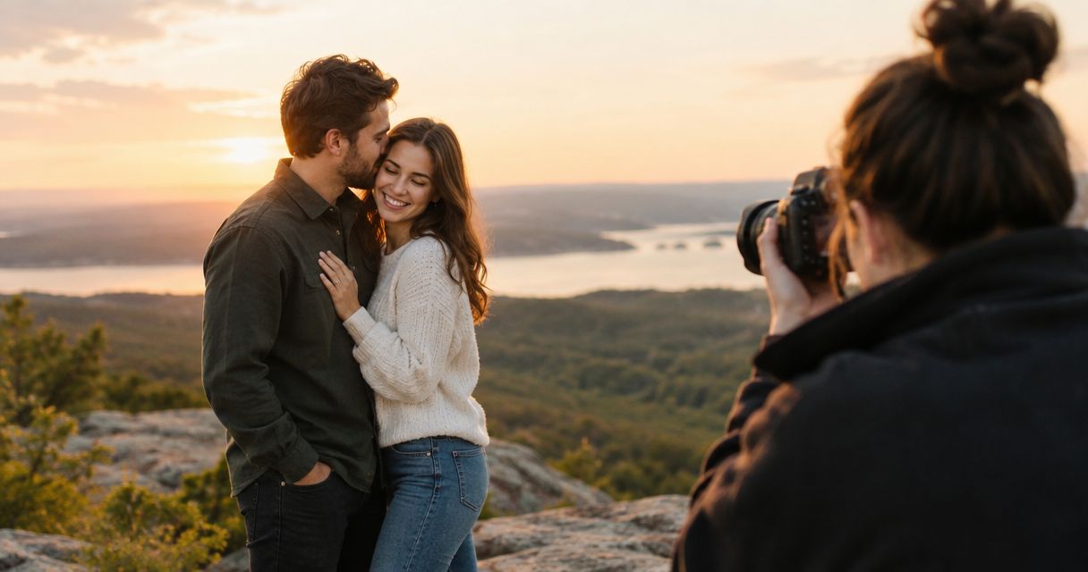 How long should an engagement photo session last?