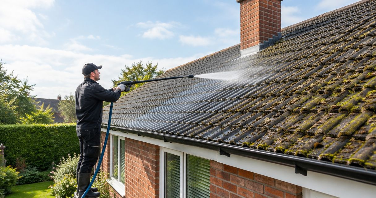 How should you prepare your property for roof cleaning?