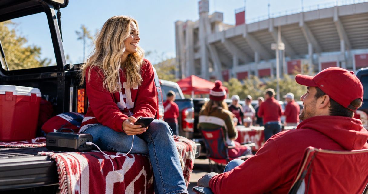 Best IU football parking with phone charging at tailgates