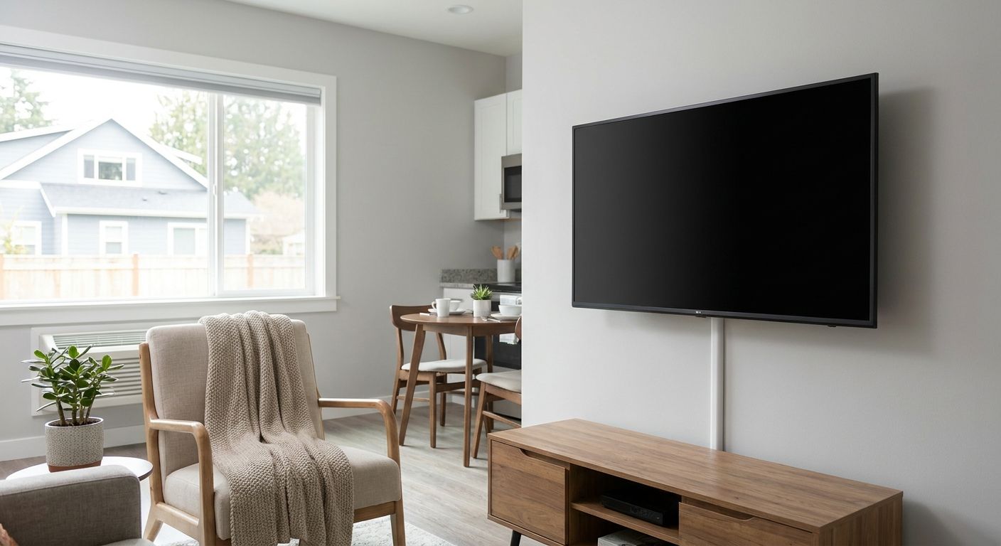 TV mounting for accessory dwelling units and in-law suites