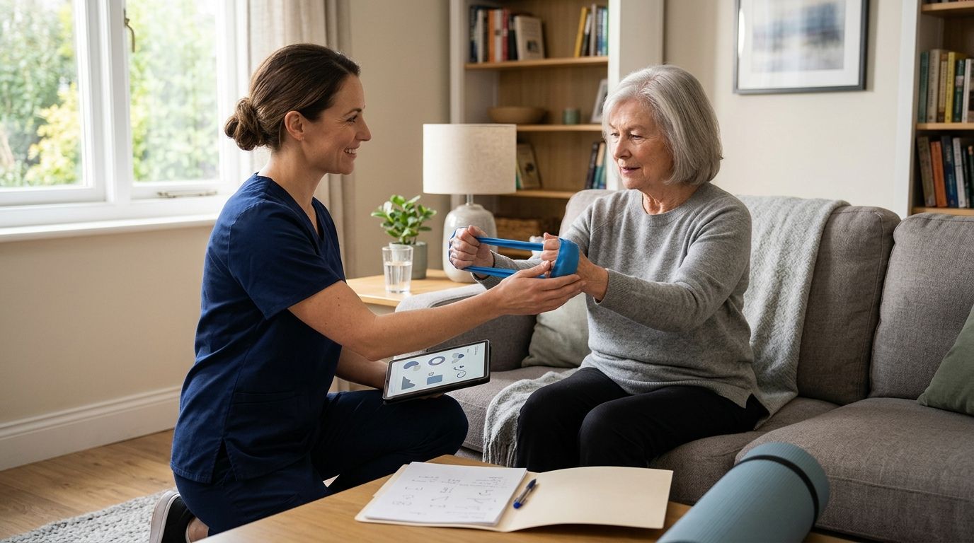 What should a Support at Home physiotherapy care plan include?