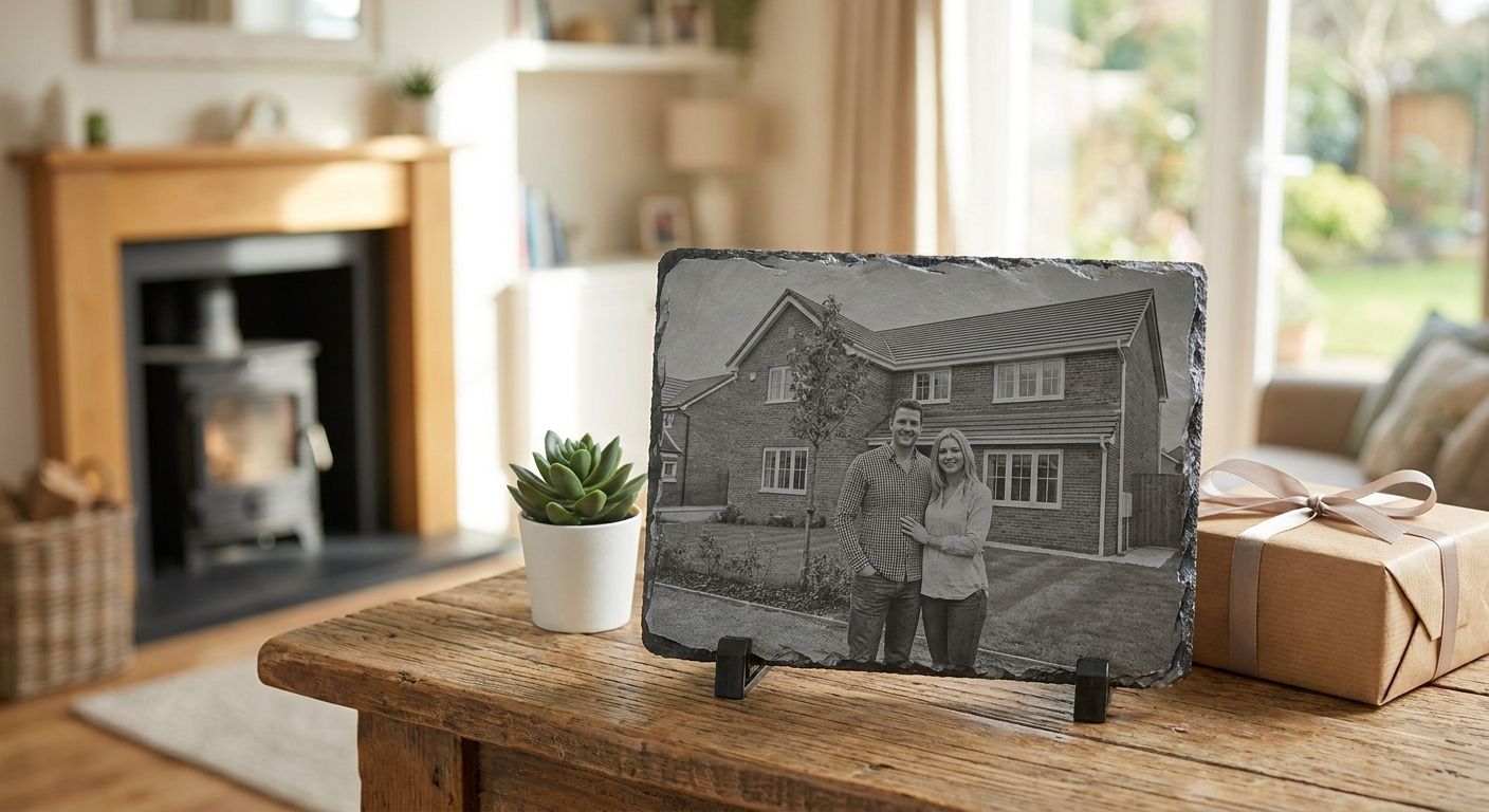 Slate photo keepsakes for housewarming gifts