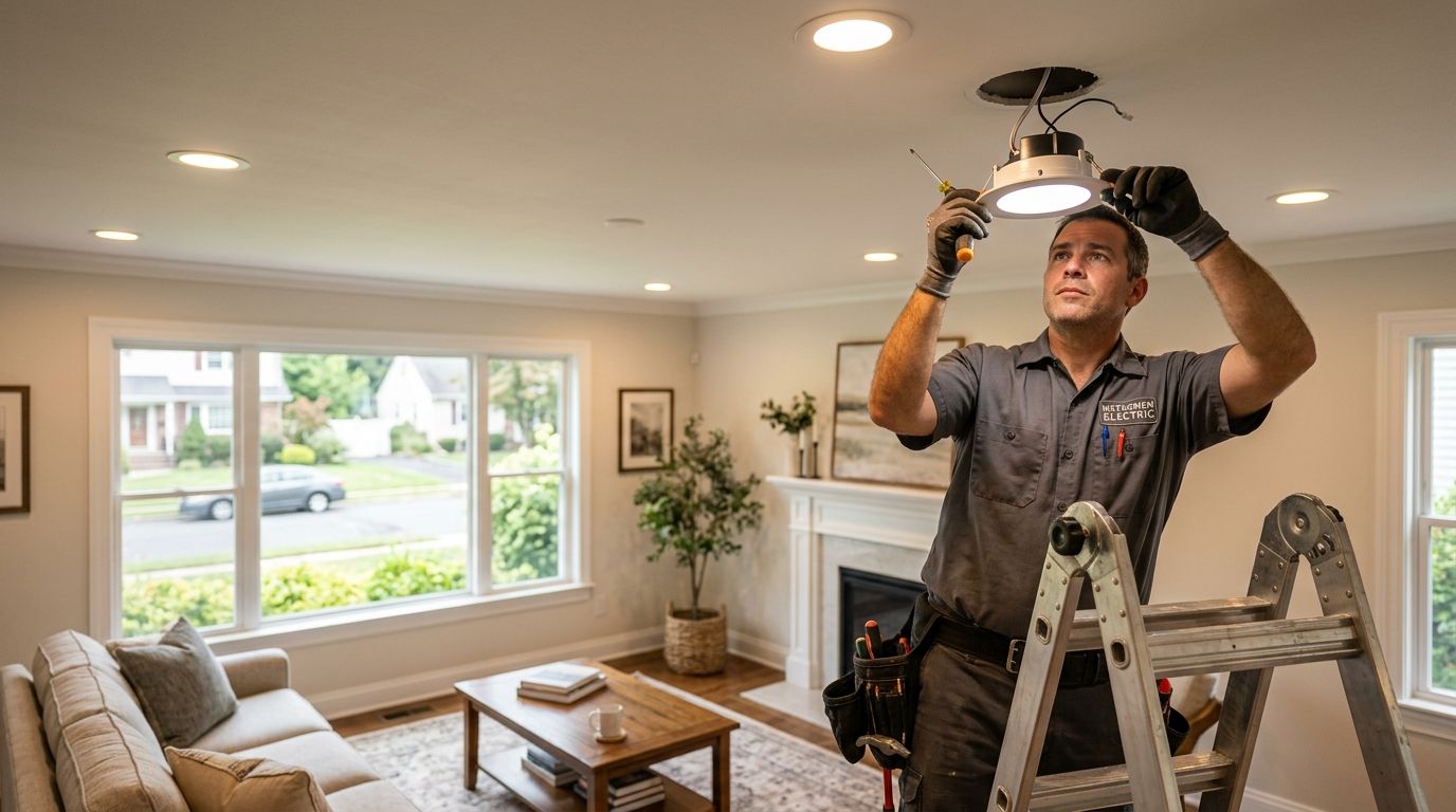 Recessed lighting installation for Metuchen NJ homeowners