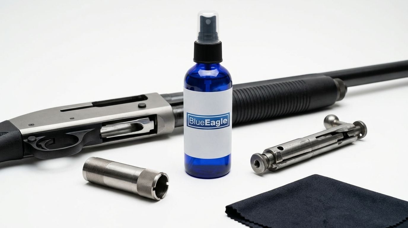 CLP gun cleaner for shotguns: chambers, chokes and actions