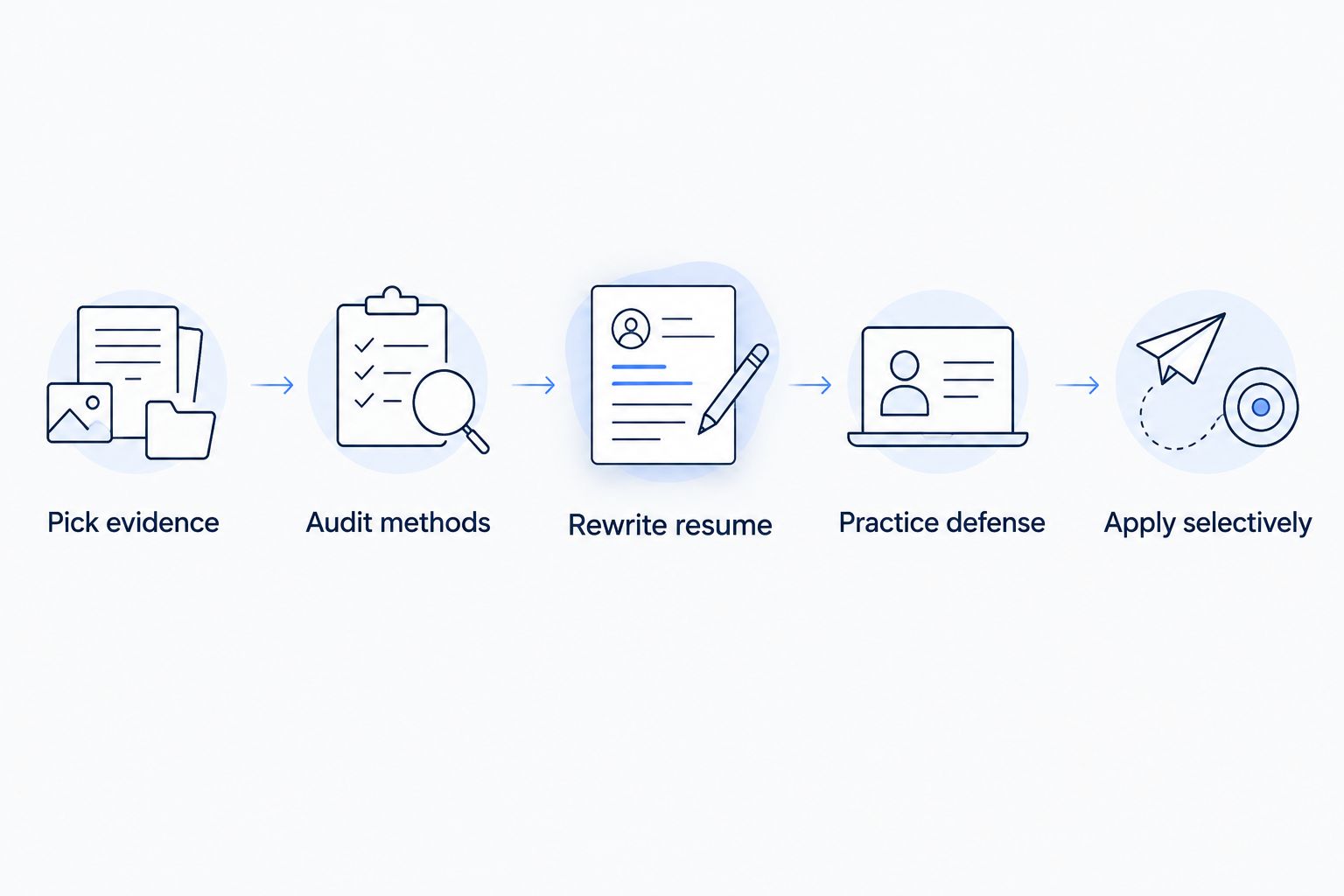 Steps from selecting research evidence to applying for quant research roles