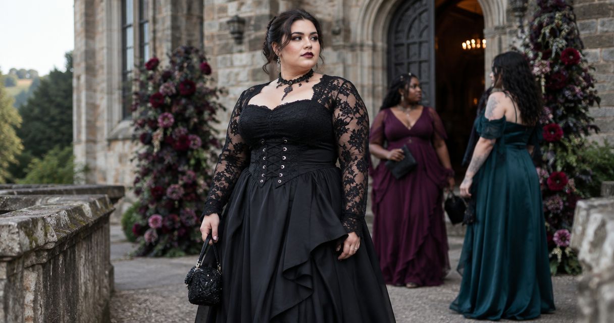 Plus Size Gothic Wedding Guest Outfits: Styling Guide