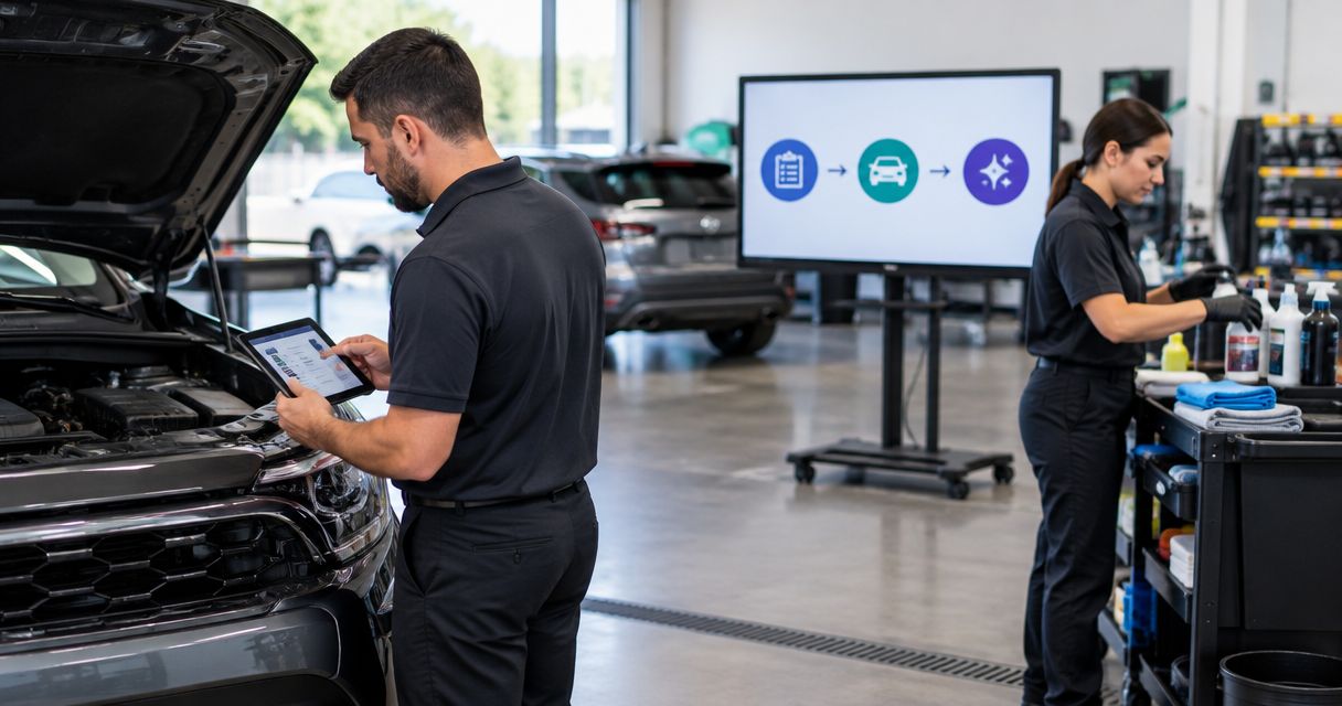 How to connect dealership trade-in inspections to detailing prep