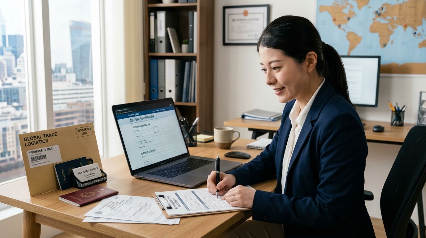 How to set up an import or export business address for customs registration