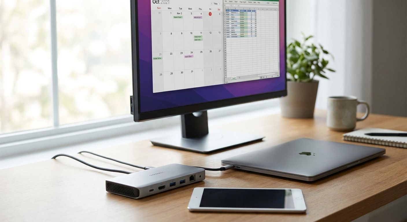 Docking stations for hybrid work laptops
