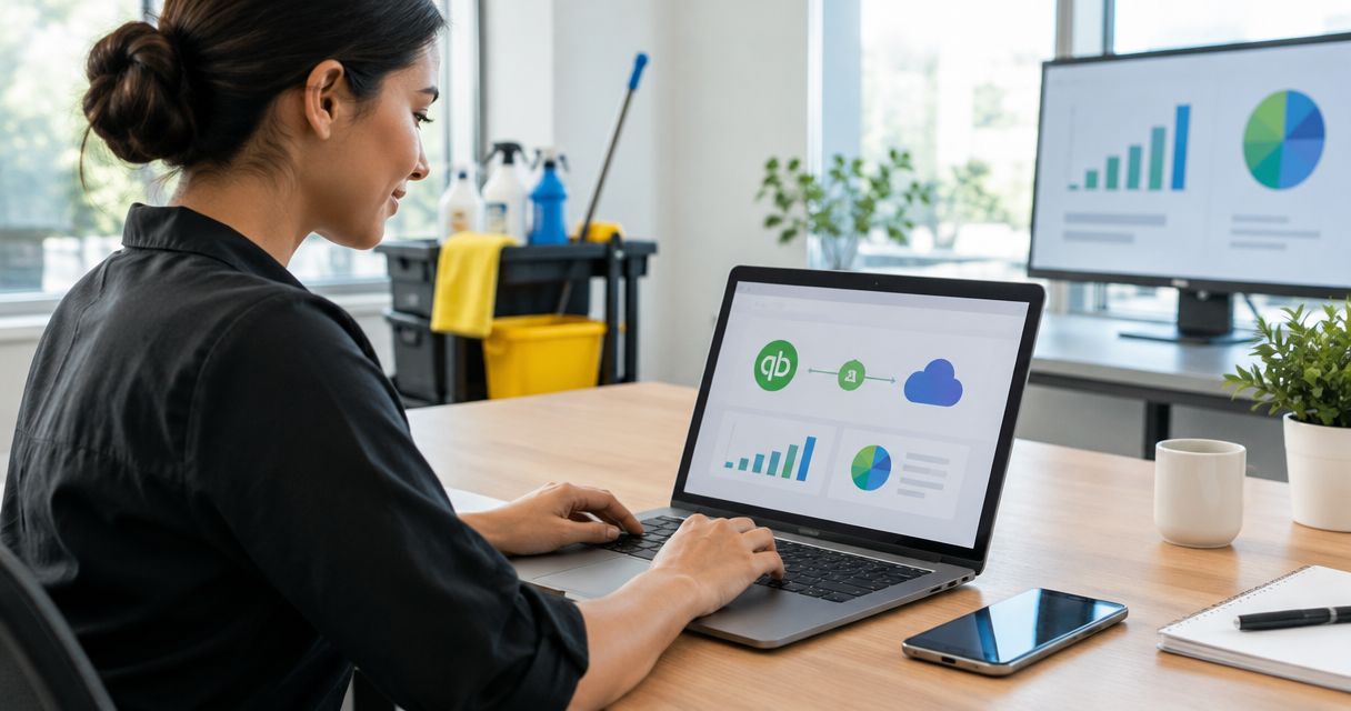 How to connect QuickBooks to commercial cleaning invoices