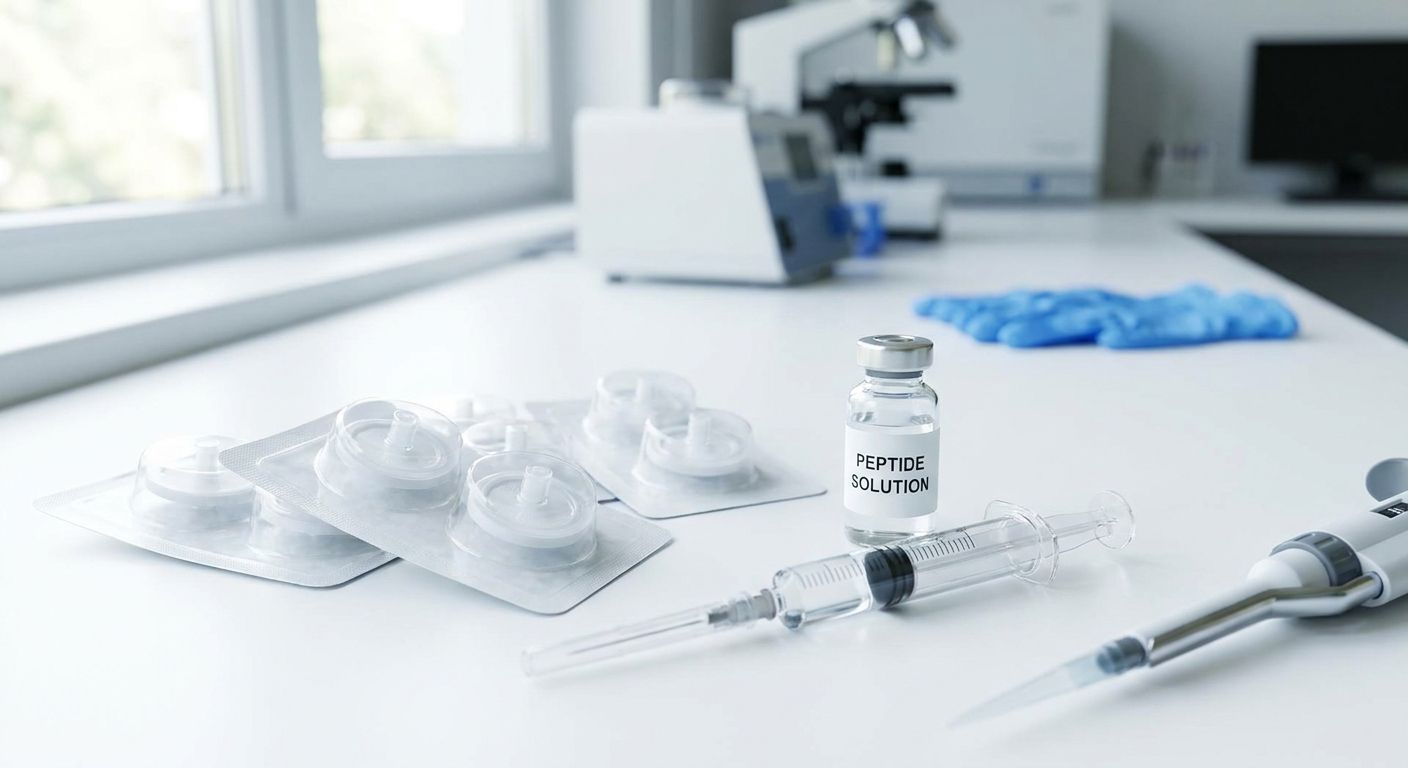 Syringe filters for research peptide solutions