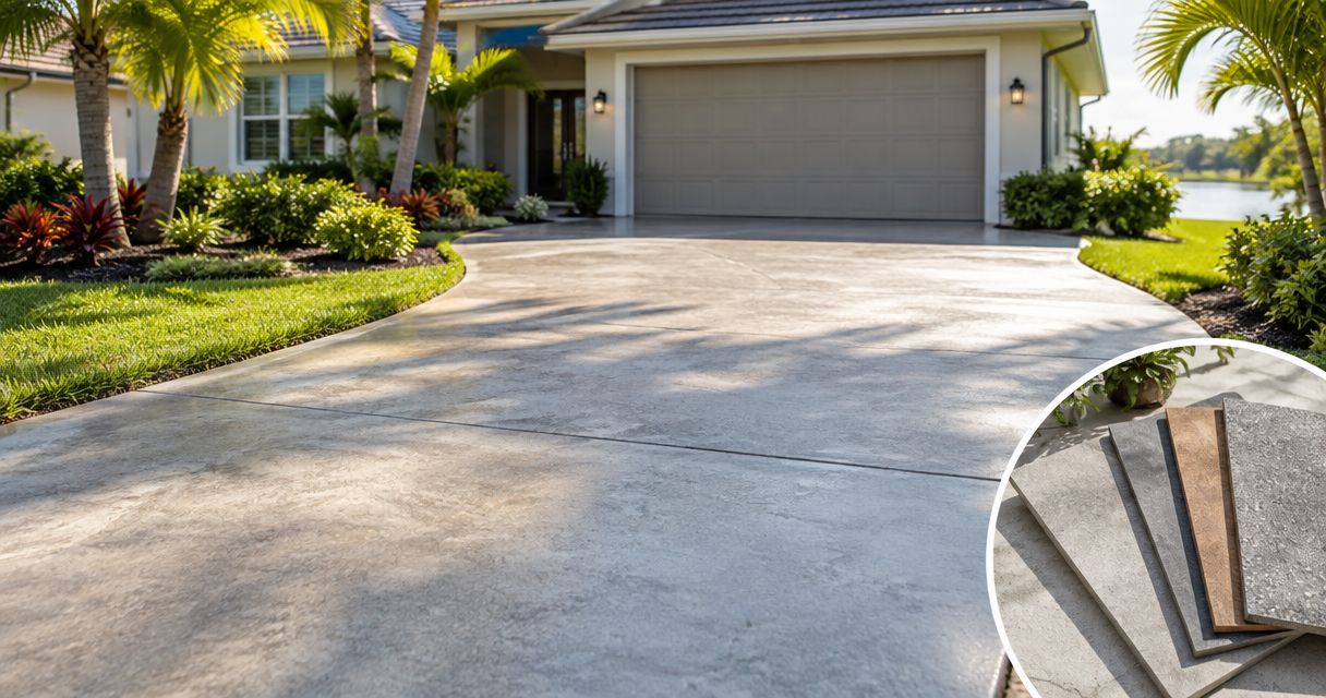 Best concrete overlay options for old Florida driveways 2026