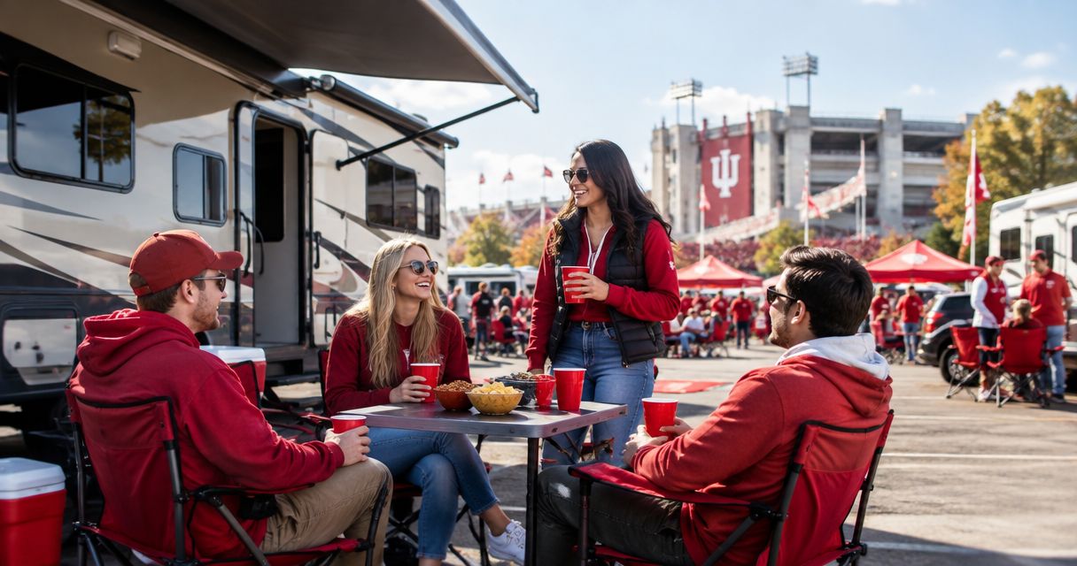 How much does RV parking cost for IU football tailgating?