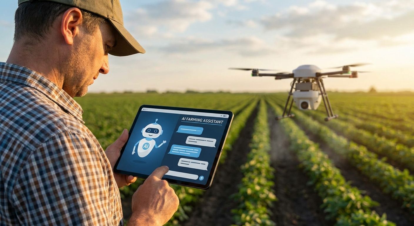 Conversational ads for AI agriculture and farming assistants