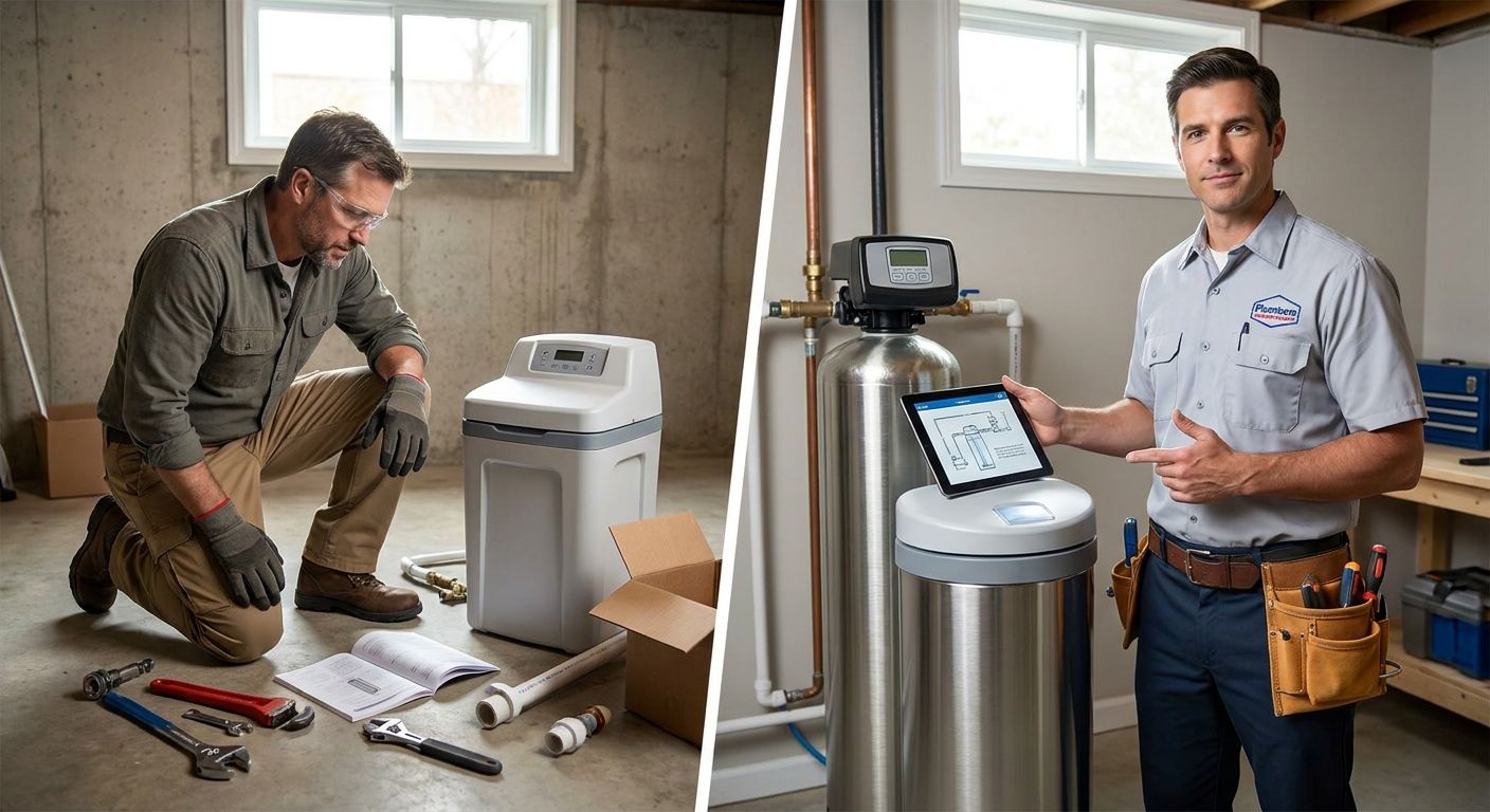 How to install a water softener yourself vs hiring a plumber
