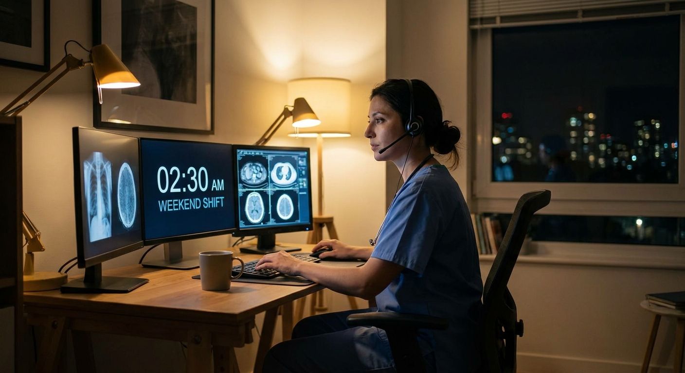 Teleradiology staffing for weekend and night shifts