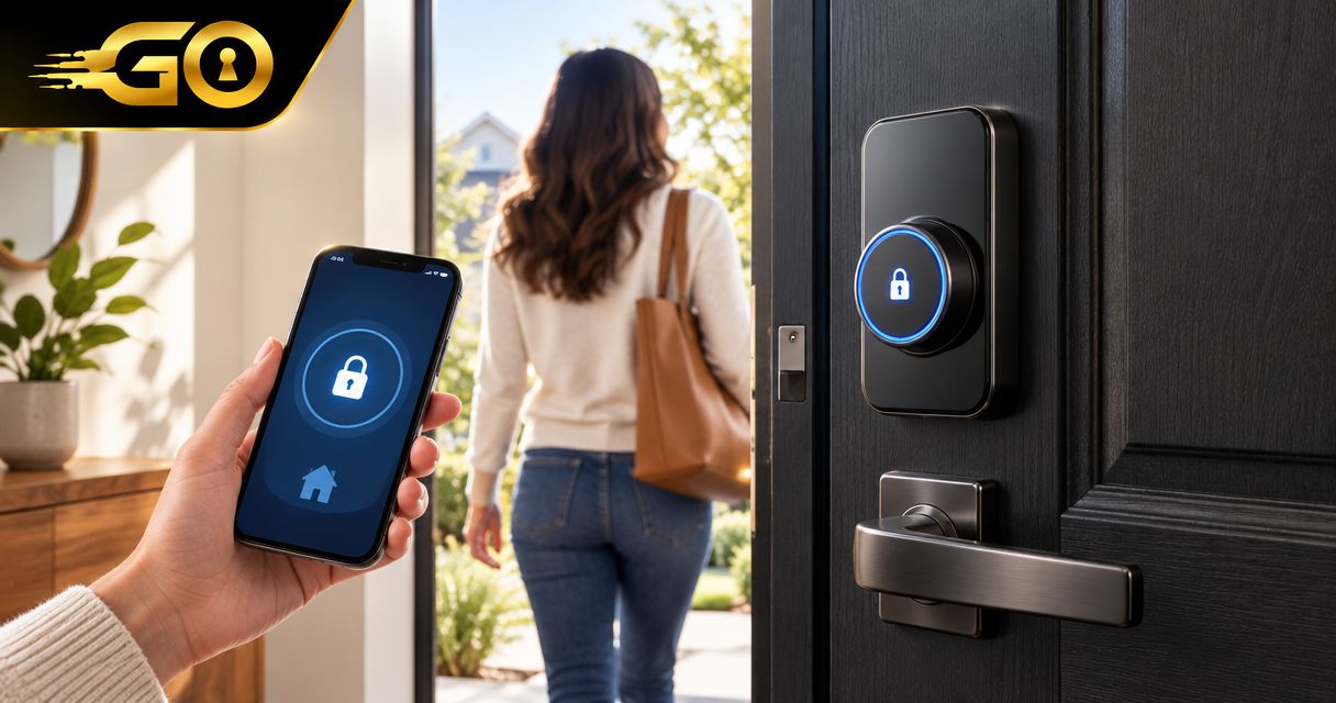 Automatically relock your front door when you leave home