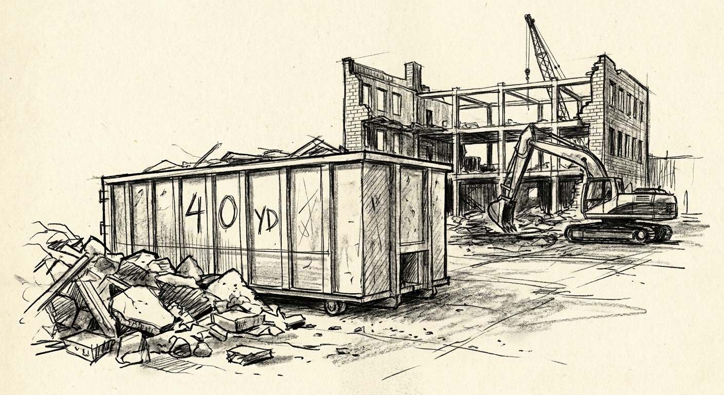 40 yard dumpster rental for commercial demolition
