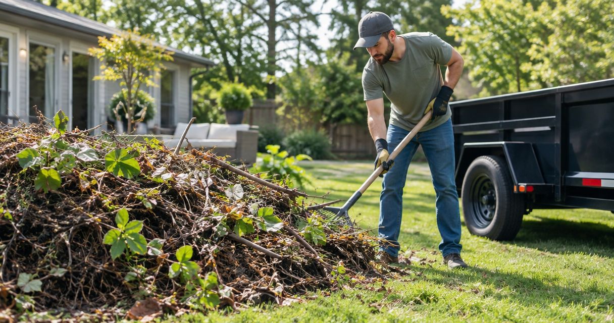 Yard debris pile to clean backyard: 2026 hauling workflow
