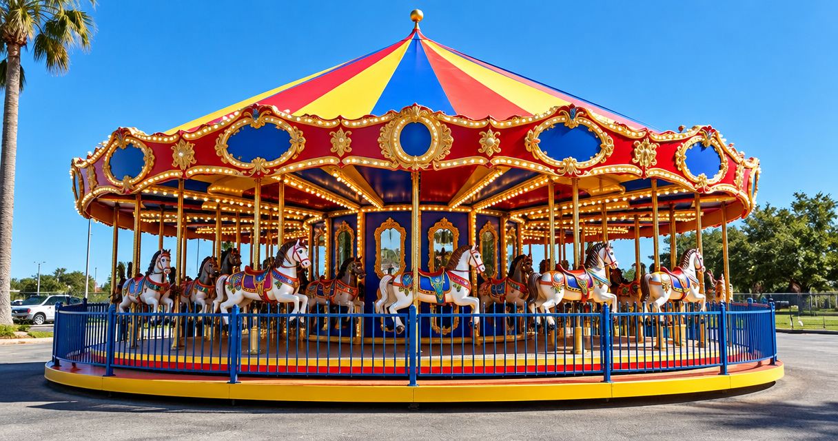 How many riders can a carousel rental hold at once?