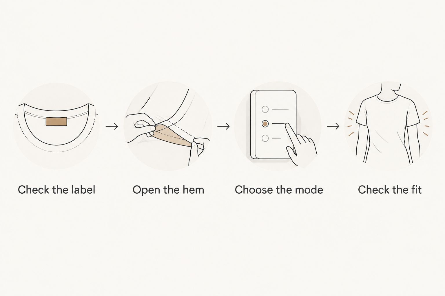 Four steps for checking and changing a convertible baby gown