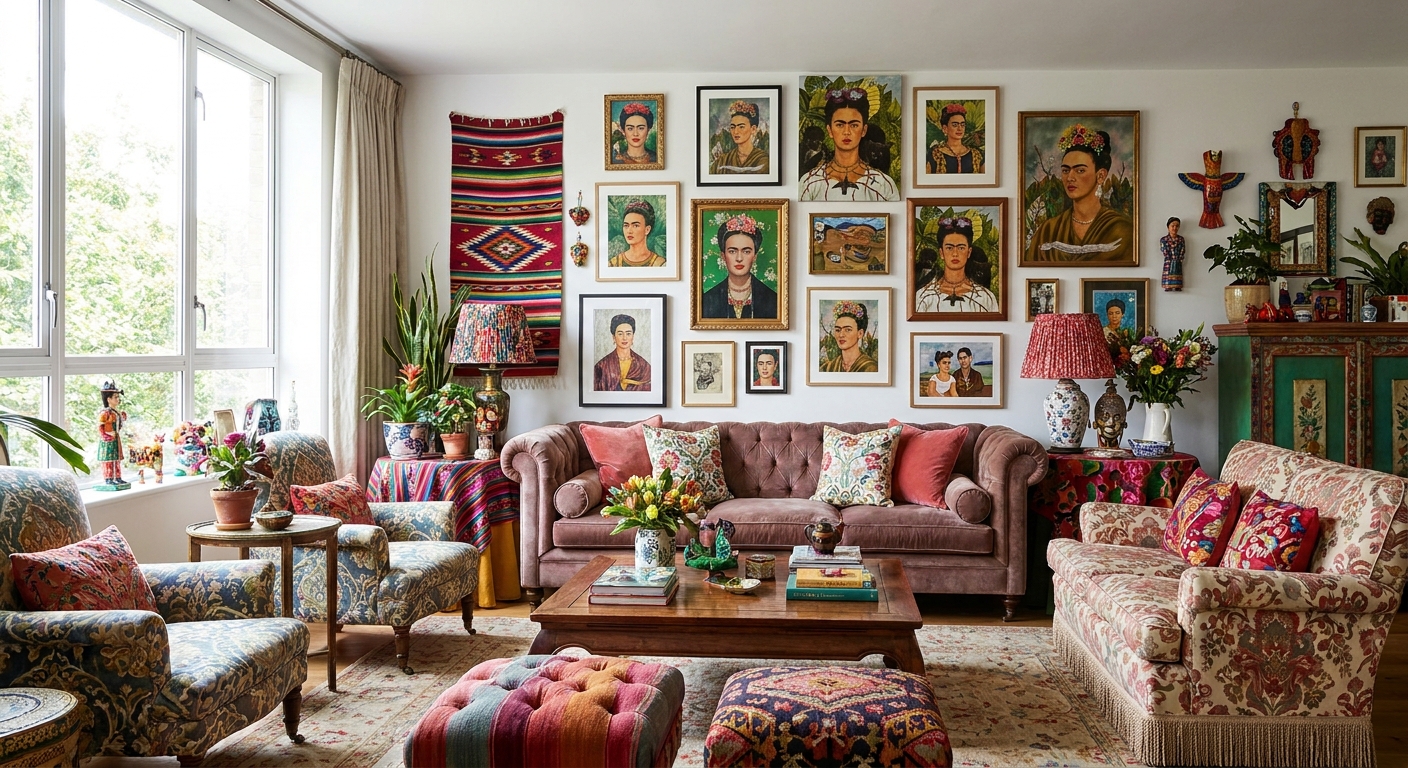 Frida Kahlo prints for maximalist interiors