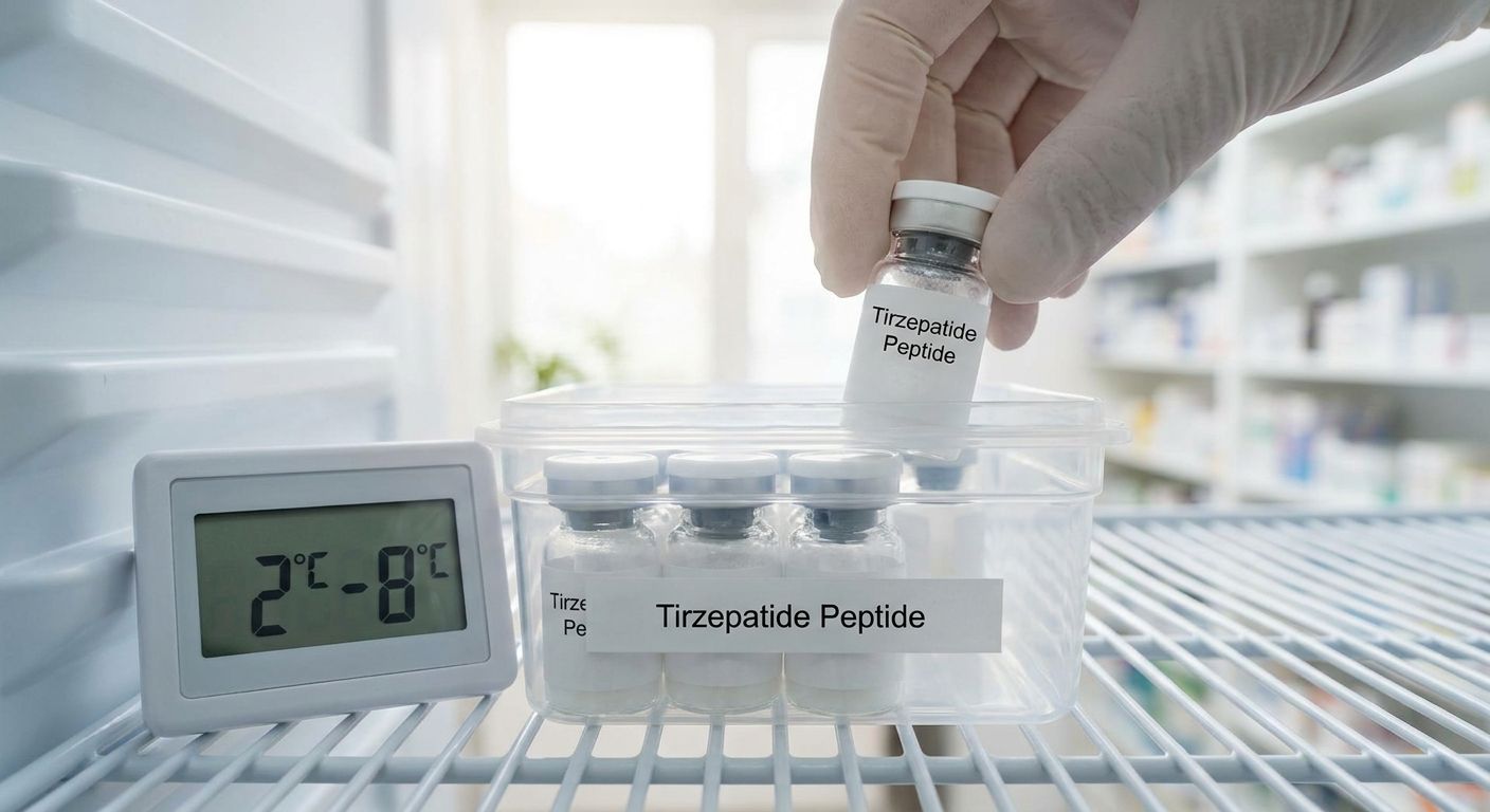 Best storage conditions for lyophilized tirzepatide peptides