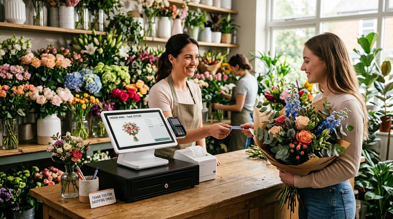 Complete POS terminal for florists